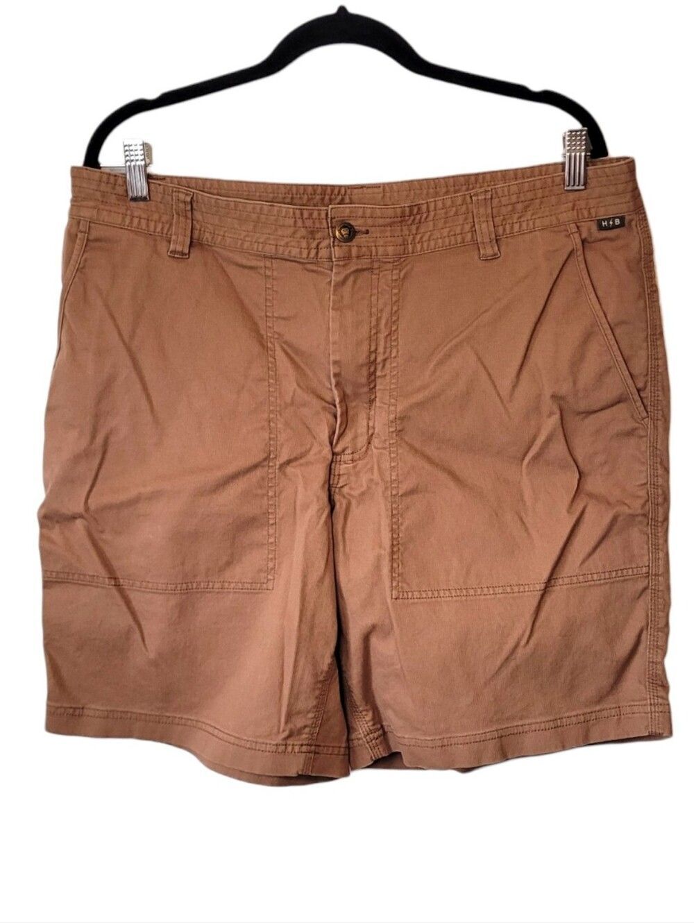 Howler Bros Men's Cotton Heavy Duty Casual Brown Shorts Size 38